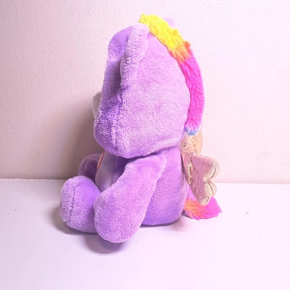Care Bears 9in‎ Togetherness Bear Pegasus Plush Purple Rainbow Gold Wings